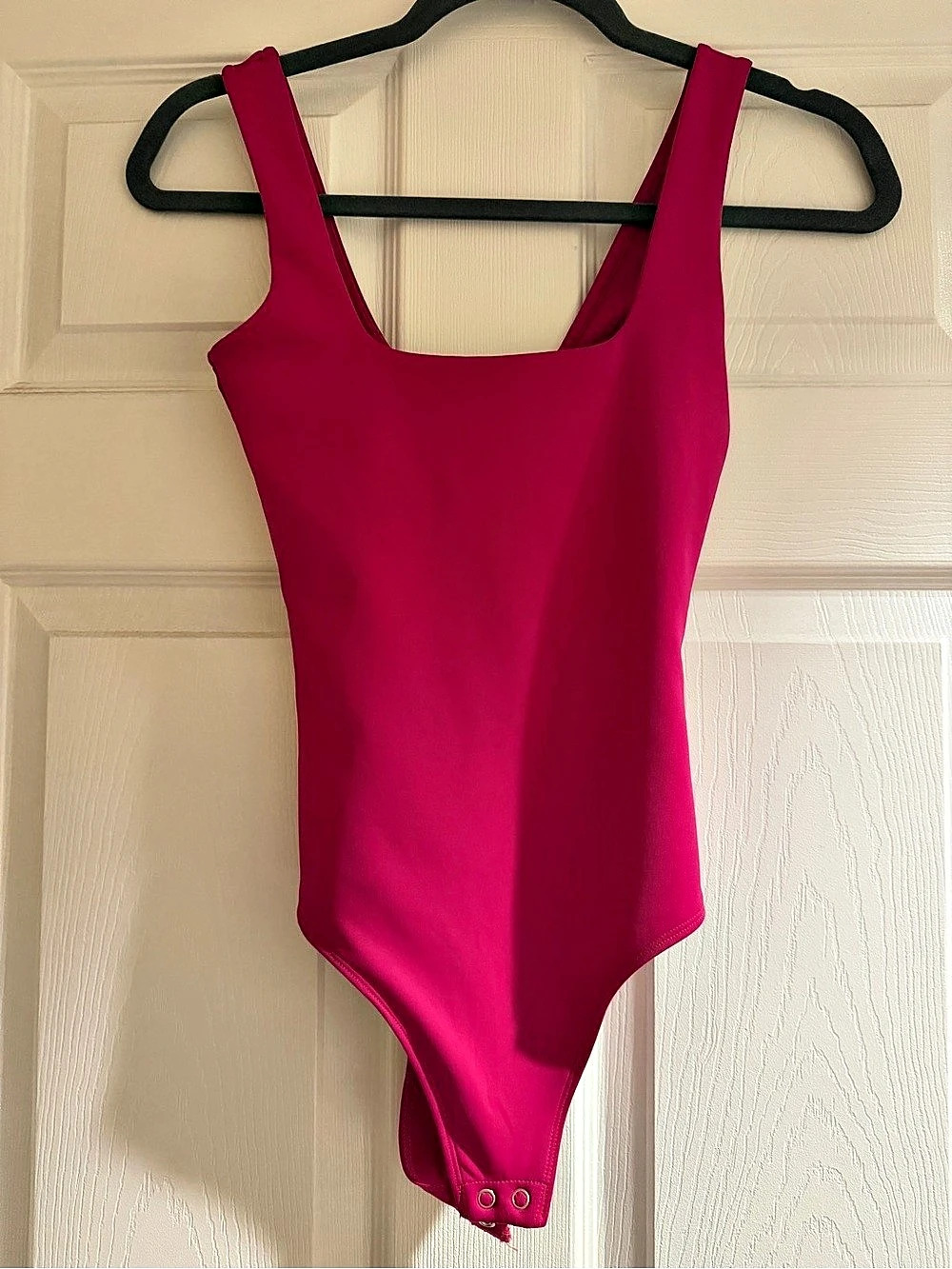 Good American Sculpting Modern Tank Bodysuit Pink XS